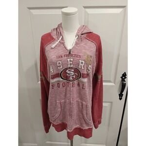 Majestic San Francisco 49ers Football Hoodie Full Zip Women's XXL